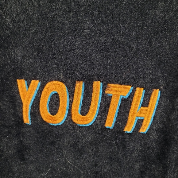 CABBEEN | "Youth" long sleeve scoop neck long faux fur box oversize knit sweater - Picture 3 of 7